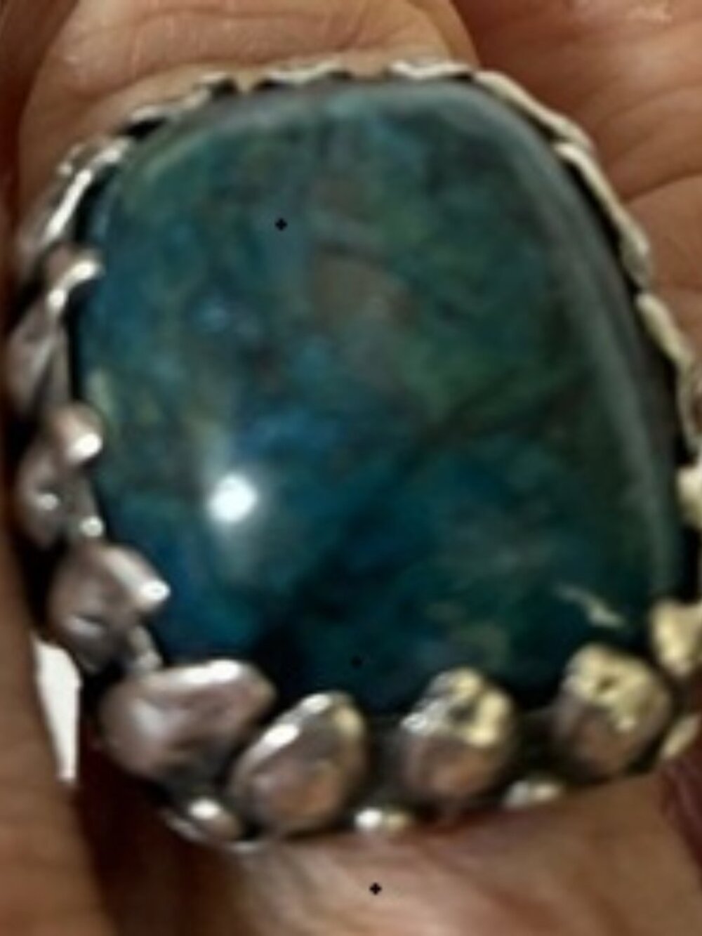 Sterling Silver Ring Blue Swiss Lapis size 5-1/2 - Picture 5 of 5